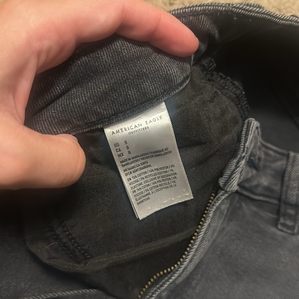 Women's Black Denim Shorts - Picture 3 of 4